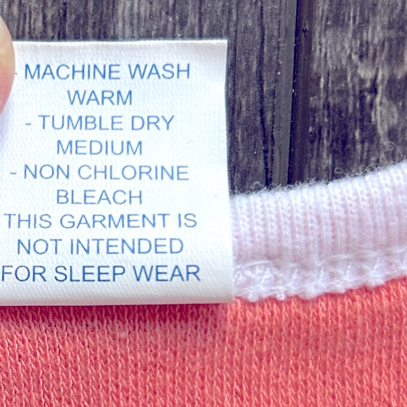 NWOT 2-pc Girls size M “Say it With Love” brand coordinating coral top/panty set - Picture 4 of 4